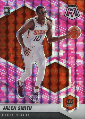 #228 Jalen Smith - Phoenix Suns - 2020-21 Panini Mosaic - Mosaic Camo Pink Basketball
