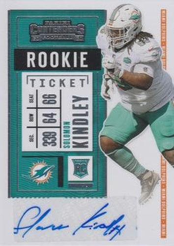 #228 Solomon Kindley - Miami Dolphins - 2020 Panini Contenders Football