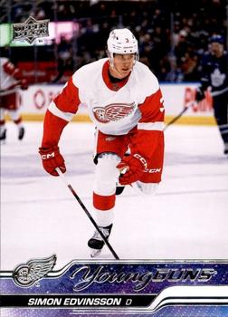 #228 Simon Edvinsson - Detroit Red Wings - 2023-24 Upper Deck Hockey
