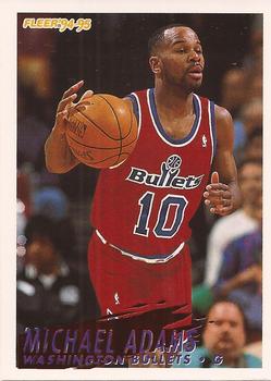 #228 Michael Adams - Washington Bullets - 1994-95 Fleer Basketball