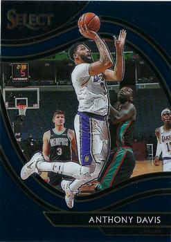 #228 Anthony Davis - Los Angeles Lakers - 2020-21 Panini Select - Blue Basketball