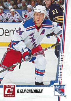 #228 Ryan Callahan - New York Rangers - 2010-11 Donruss Hockey