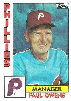 #229 Paul Owens - Philadelphia Phillies - 1984 Topps Baseball