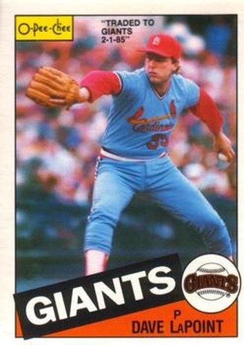 #229 Dave LaPoint - San Francisco Giants - 1985 O-Pee-Chee Baseball