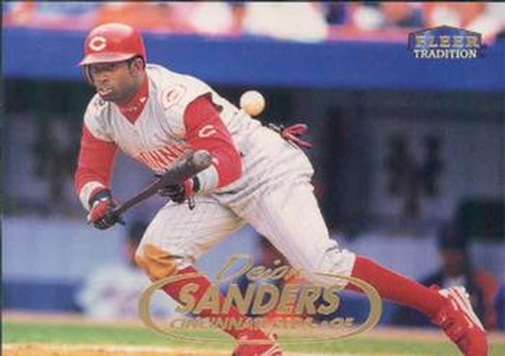 #229 Deion Sanders - Cincinnati Reds - 1998 Fleer Tradition Baseball