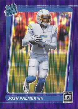 #229 Josh Palmer - Los Angeles Chargers - 2021 Donruss Optic - Purple Shock Football