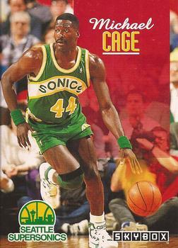 #229 Michael Cage - Seattle SuperSonics - 1992-93 SkyBox Basketball