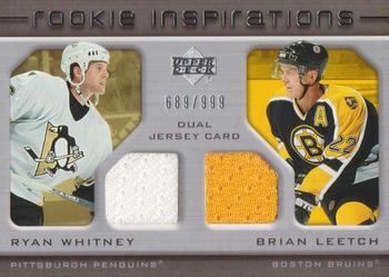 #229 Ryan Whitney / Brian Leetch - Pittsburgh Penguins / Boston Bruins - 2005-06 Upper Deck Rookie Update Hockey