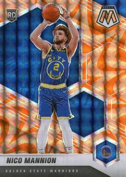 #229 Nico Mannion - Golden State Warriors - 2020-21 Panini Mosaic - Mosaic Reactive Orange Basketball