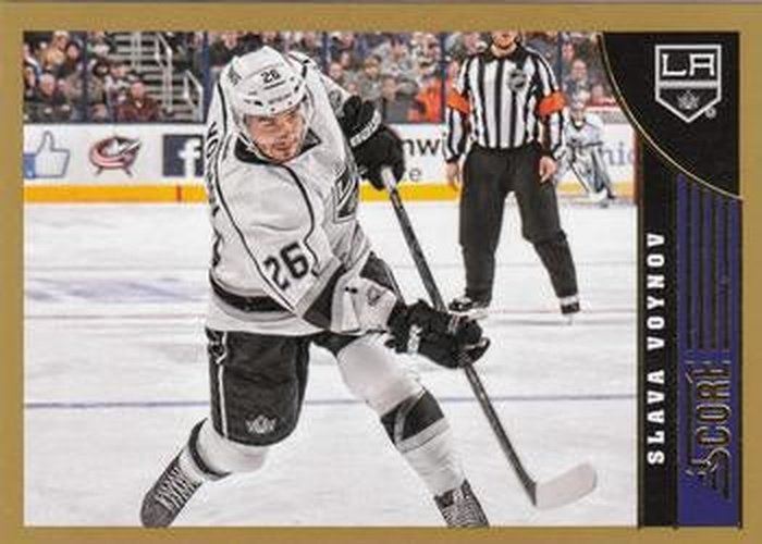 #229 Slava Voynov - Los Angeles Kings - 2013-14 Score - Gold Hockey
