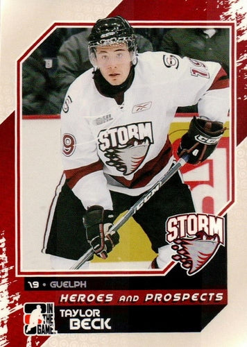 #22 Taylor Beck - Guelph Storm - 2010-11 In The Game Heroes and Prospects Hockey