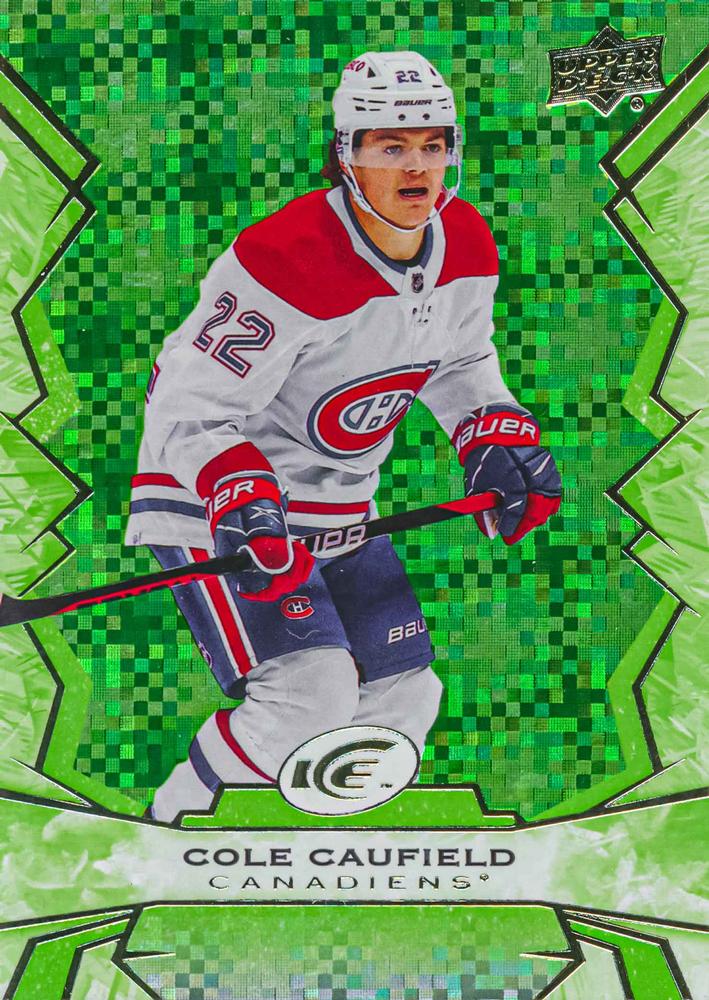 #22 Cole Caufield - Montreal Canadiens - 2022-23 Upper Deck Ice - Green Hockey