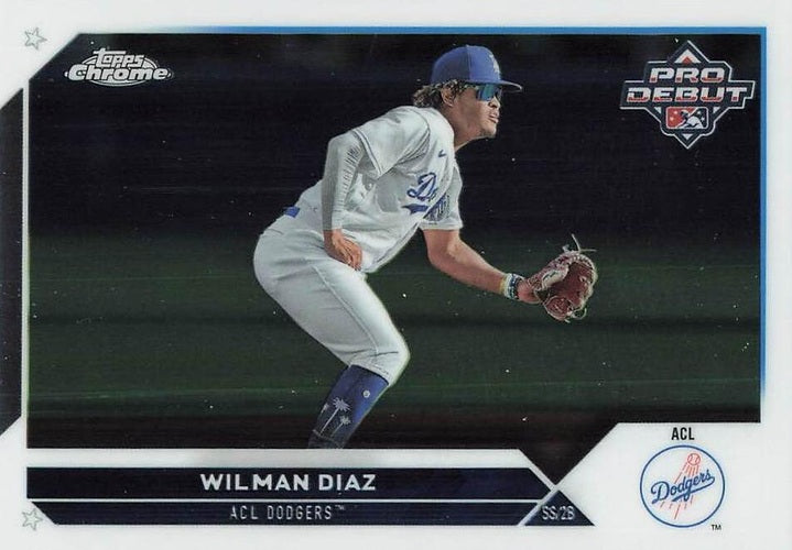 #PDC-22 Wilman Diaz - ACL Dodgers - 2023 Topps Pro Debut - Chrome Baseball