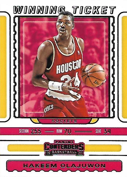#22 Hakeem Olajuwon - Houston Rockets - 2019-20 Panini Contenders - Winning Ticket Basketball