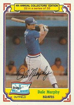 #22 Dale Murphy - Atlanta Braves - 1984 Topps Drake's Big Hitters Baseball