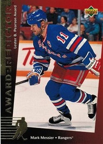 #C22 Mark Messier - New York Rangers - 1994-95 Upper Deck - Predictors Canadian Gold Exchange Hockey