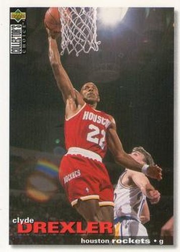 #22 Clyde Drexler - Houston Rockets - 1995-96 Collector's Choice Basketball