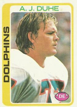 #22 A.J. Duhe - Miami Dolphins - 1978 Topps Football