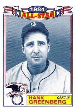 #22 Hank Greenberg - Detroit Tigers - 1985 Topps - 1984 All-Star Game Baseball