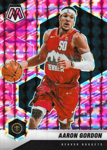 #22 Aaron Gordon - Denver Nuggets - 2020-21 Panini Mosaic - Mosaic Camo Pink Basketball