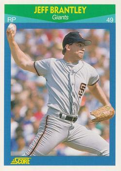 #22 Jeff Brantley - San Francisco Giants - 1990 Score Rising Stars Baseball