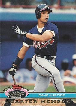 #NNO22a Dave Justice - Atlanta Braves - 1991 Stadium Club Charter Member