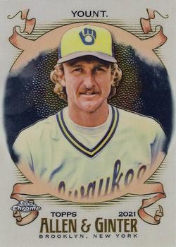 #22 Robin Yount - Milwaukee Brewers - 2021 Topps Allen & Ginter Chrome Baseball