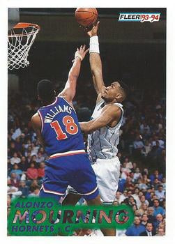 #22 Alonzo Mourning - Charlotte Hornets - 1993-94 Fleer Basketball