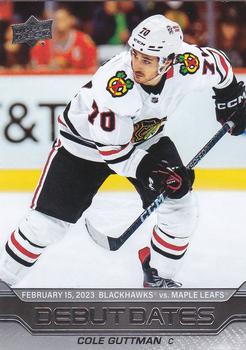 #DD-22 Cole Guttman - Chicago Blackhawks - 2023-24 Upper Deck - Debut Dates Hockey