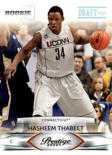 #172 Hasheem Thabeet - Connecticut Huskies - 2009-10 Panini Prestige - Draft Picks Light Blue Basketball