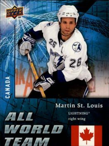 #AW22 Martin St. Louis - Tampa Bay Lightning - 2009-10 Upper Deck - All World Team Hockey