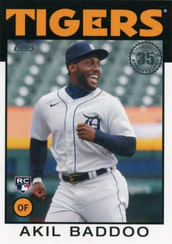 #86B-22 Akil Baddoo - Detroit Tigers - 2021 Topps Update - 1986 Topps Baseball 35th Anniversary Baseball
