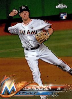 #22 Brian Anderson - Miami Marlins - 2018 Topps Chrome Baseball