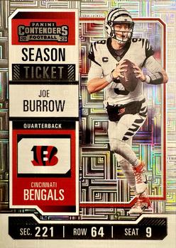 #22 Joe Burrow - Cincinnati Bengals - 2023 Panini Contenders Football