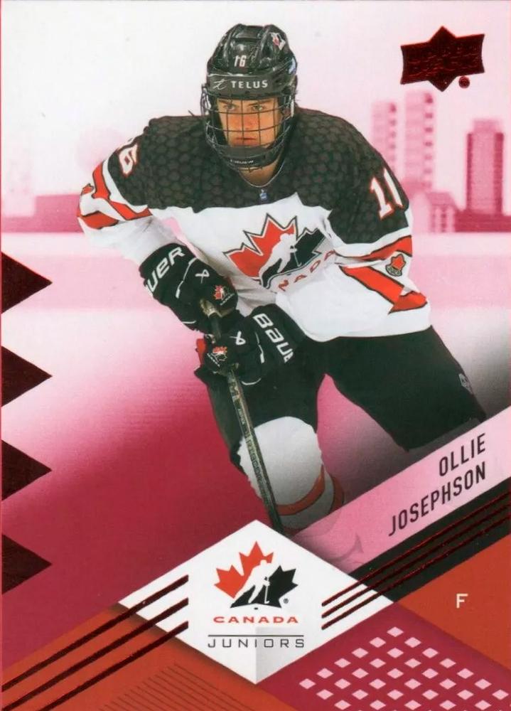 #22 Ollie Josephson - Canada - 2024 Upper Deck Team Canada Juniors - Red Foil Hockey
