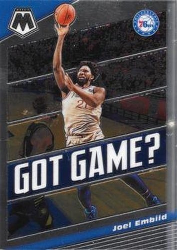 #22 Joel Embiid - Philadelphia 76ers - 2019-20 Panini Mosaic - Got Game Basketball