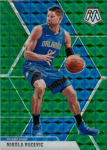 #22 Nikola Vucevic - Orlando Magic - 2019-20 Panini Mosaic - Green Prizm Basketball