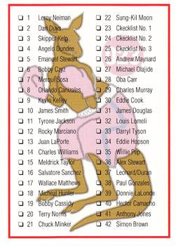 #23 Checklist: 1-83 - 1991 Kayo Boxing