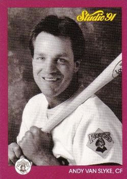 #230 Andy Van Slyke - Pittsburgh Pirates - 1991 Studio Baseball