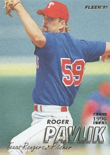 #230 Roger Pavlik - Texas Rangers - 1997 Fleer Baseball