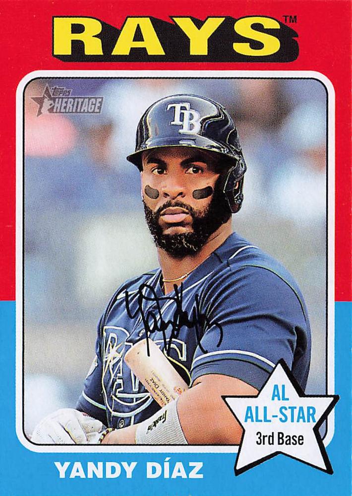 #230 Yandy Díaz - Tampa Bay Rays - 2024 Topps Heritage Baseball