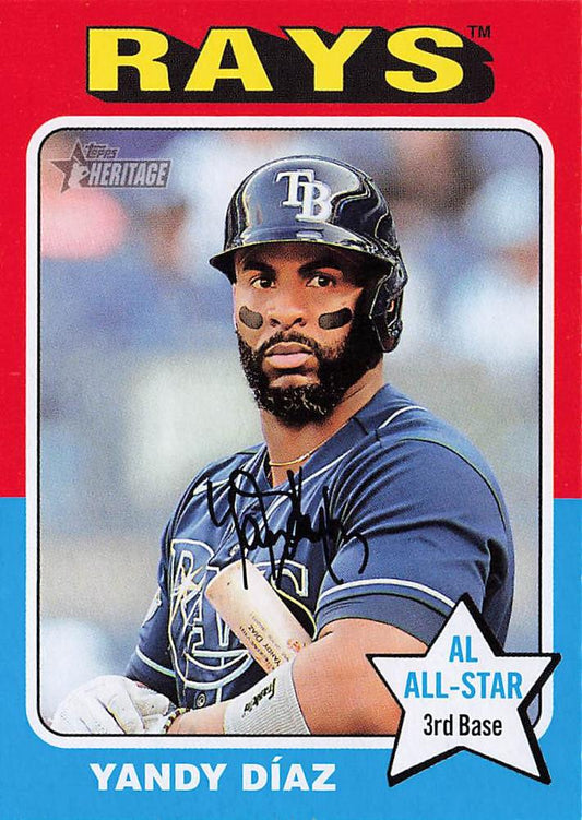 #230 Yandy Díaz - Tampa Bay Rays - 2024 Topps Heritage Baseball