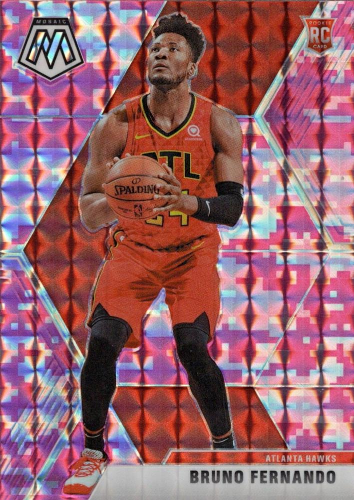 #230 Bruno Fernando - Atlanta Hawks - 2019-20 Panini Mosaic - Camo Pink Basketball