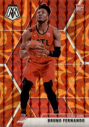 #230 Bruno Fernando - Atlanta Hawks - 2019-20 Panini Mosaic - Reactive Orange Basketball