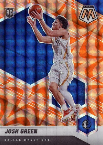 #230 Josh Green - Dallas Mavericks - 2020-21 Panini Mosaic - Mosaic Reactive Orange Basketball
