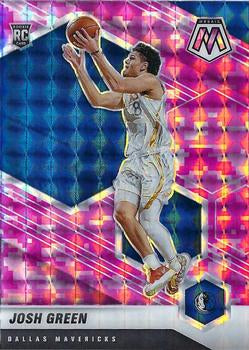 #230 Josh Green - Dallas Mavericks - 2020-21 Panini Mosaic - Mosaic Camo Pink Basketball