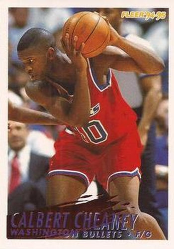 #230 Calbert Cheaney - Washington Bullets - 1994-95 Fleer Basketball