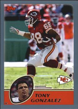 #230 Tony Gonzalez - Kansas City Chiefs - 2003 Topps Football