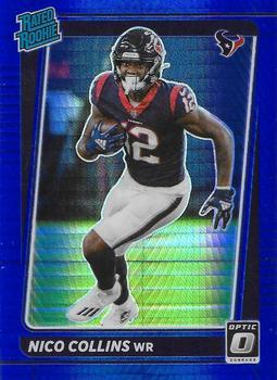 #230 Nico Collins - Houston Texans - 2021 Donruss Optic - Blue Hyper Football
