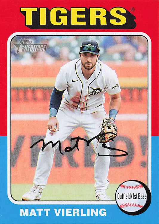 #231 Matt Vierling - Detroit Tigers - 2024 Topps Heritage Baseball